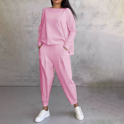 LIANNE | Zweiteiliges Set mit langärmligem Oberteil und locker sitzender Hose