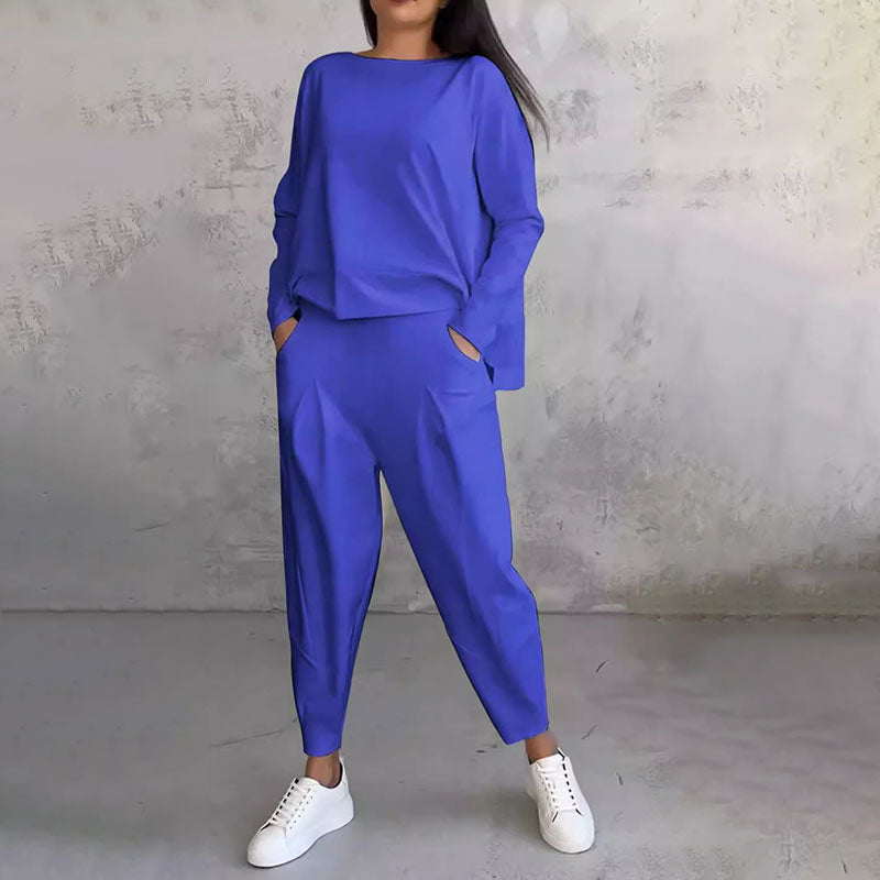 LIANNE | Zweiteiliges Set mit langärmligem Oberteil und locker sitzender Hose
