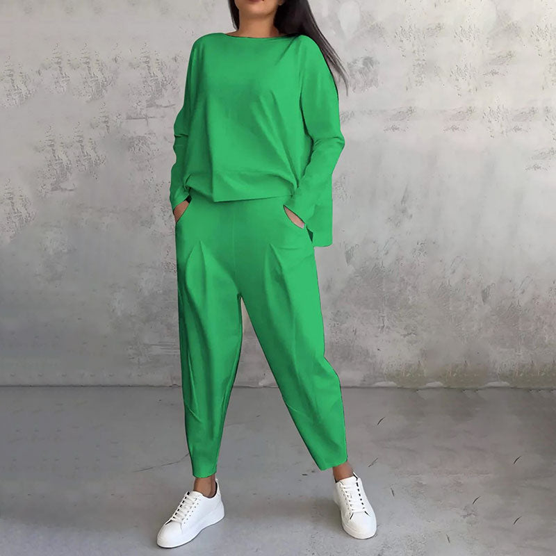 LIANNE | Zweiteiliges Set mit langärmligem Oberteil und locker sitzender Hose