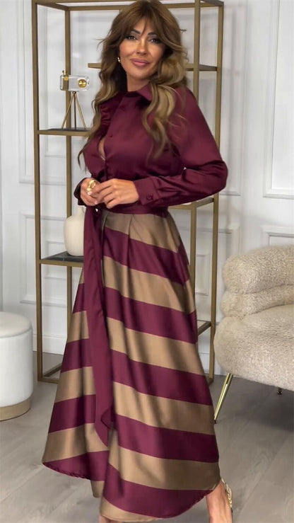 🍂Herbst-Special🍂Elegantes bedrucktes französisches Kleid