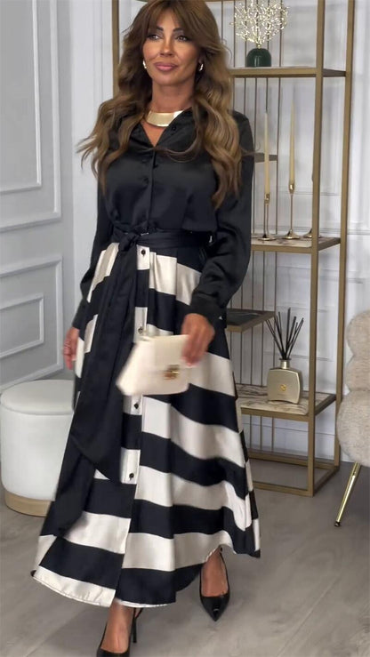 🍂Herbst-Special🍂Elegantes bedrucktes französisches Kleid