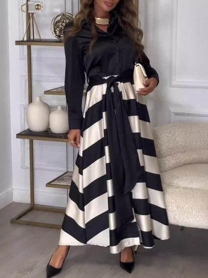 🍂Herbst-Special🍂Elegantes bedrucktes französisches Kleid