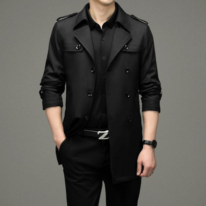 Herren-Windjacke mit doppeltem Knopf