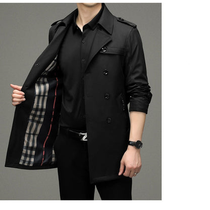 Herren-Windjacke mit doppeltem Knopf