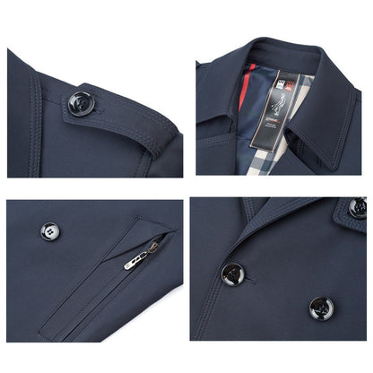 Herren-Windjacke mit doppeltem Knopf