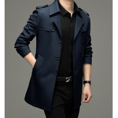 Herren-Windjacke mit doppeltem Knopf