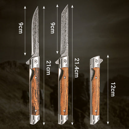 🔥 Großer Ausverkauf 50 % RABATT🔥🗡️ Klappmesser mit Holzgriff für Arbeit, Wandern &amp; Camping ⛺ Kaufen Sie 1, erhalten Sie 1 gratis 
