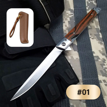 🔥 Großer Ausverkauf 50 % RABATT🔥🗡️ Klappmesser mit Holzgriff für Arbeit, Wandern &amp; Camping ⛺ Kaufen Sie 1, erhalten Sie 1 gratis 