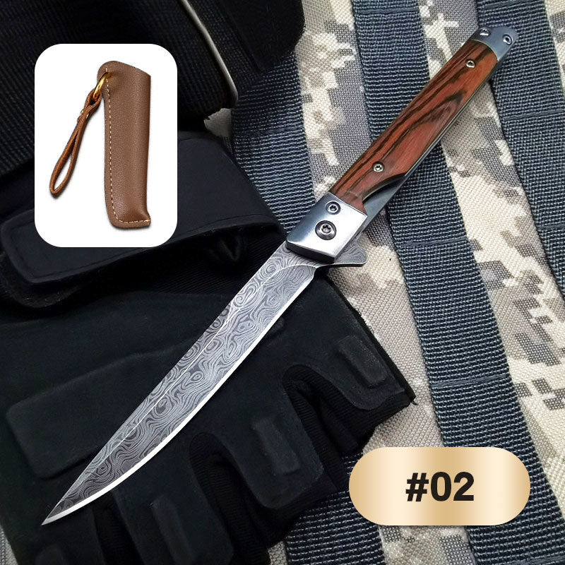 🔥 Großer Ausverkauf 50 % RABATT🔥🗡️ Klappmesser mit Holzgriff für Arbeit, Wandern &amp; Camping ⛺ Kaufen Sie 1, erhalten Sie 1 gratis 