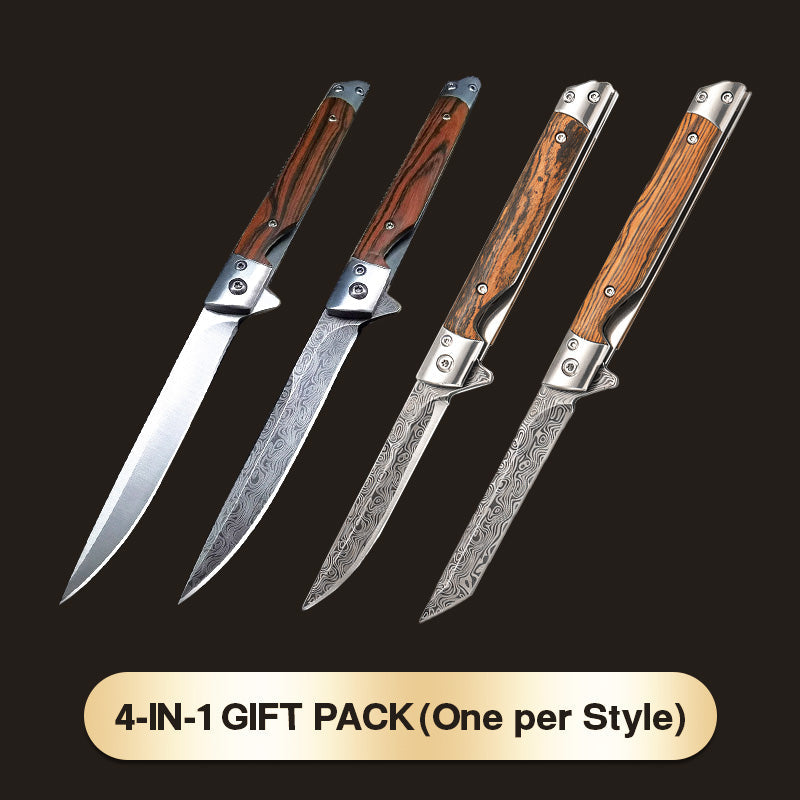 🔥 Großer Ausverkauf 50 % RABATT🔥🗡️ Klappmesser mit Holzgriff für Arbeit, Wandern &amp; Camping ⛺ Kaufen Sie 1, erhalten Sie 1 gratis 