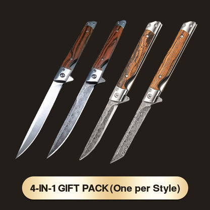 🔥 Großer Ausverkauf 50 % RABATT🔥🗡️ Klappmesser mit Holzgriff für Arbeit, Wandern &amp; Camping ⛺ Kaufen Sie 1, erhalten Sie 1 gratis 