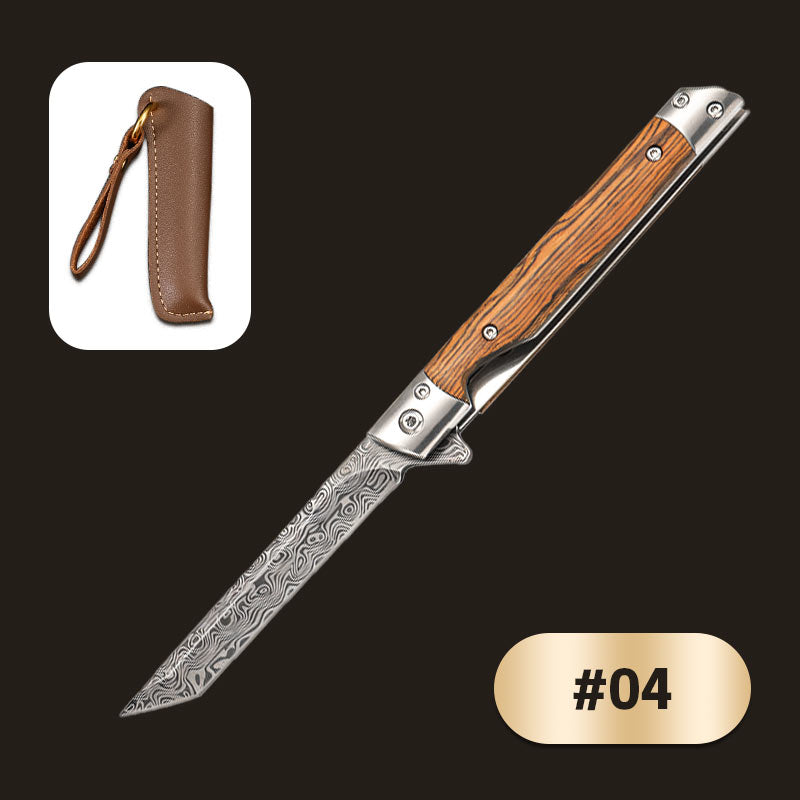 🔥 Großer Ausverkauf 50 % RABATT🔥🗡️ Klappmesser mit Holzgriff für Arbeit, Wandern &amp; Camping ⛺ Kaufen Sie 1, erhalten Sie 1 gratis 