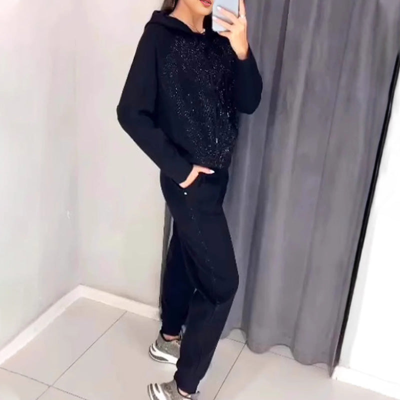 💝Damen-Strass-Sweatshirt und zweiteiliges Set