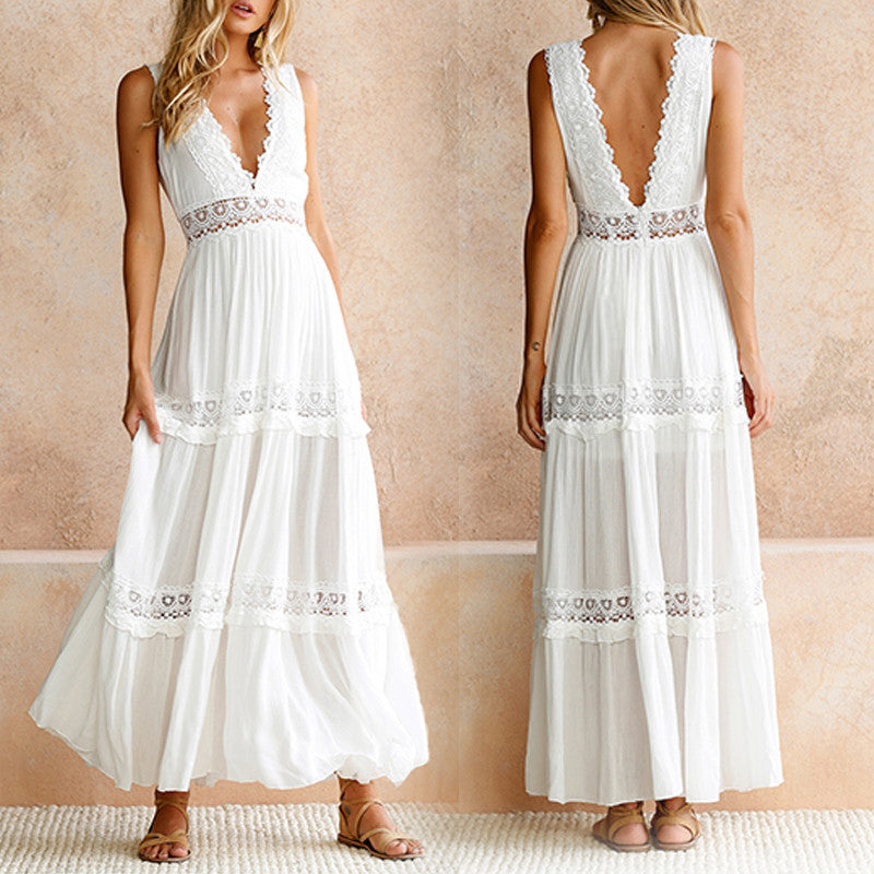 Serena Chic Lace V-Neck Dress