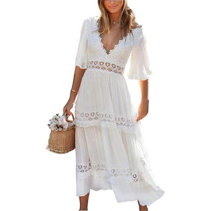 Serena Chic Lace V-Neck Dress