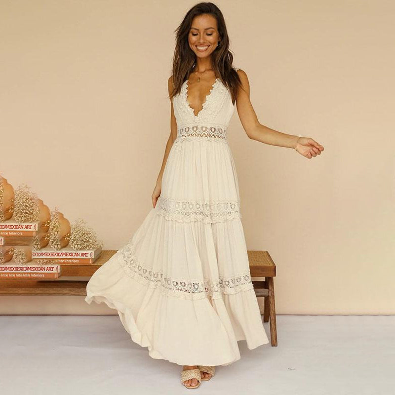 Serena Chic Lace V-Neck Dress