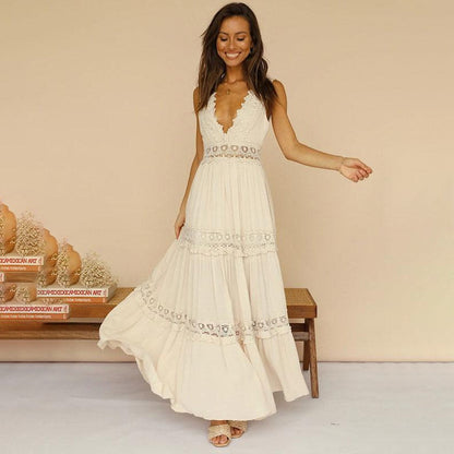 Serena Chic Lace V-Neck Dress