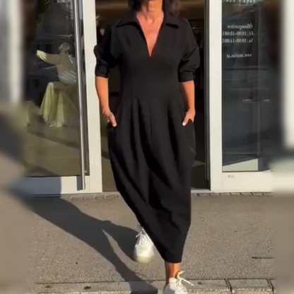 Spring Specials Midikleid mit V-Ausschnitt und Revers