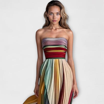 Mehrfarbiges Sommerkleid für Damen