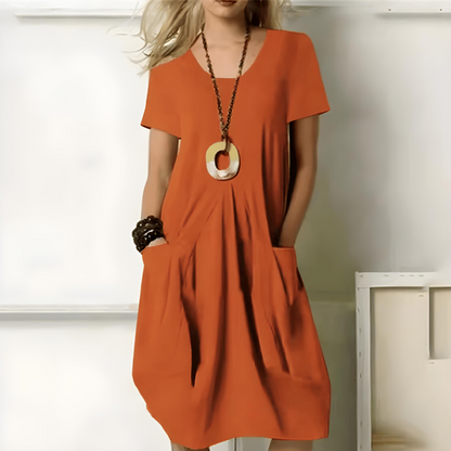 MARZENNA | ELEGANT DRESS THAT HIGHLIZES THE WAIST, PROVIDING A CASUAL CHIC LOOK